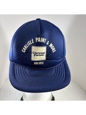 Vintage Devoe Paint Blue Nylon Rope Snapback Hat Cap Carlisle Paint & More